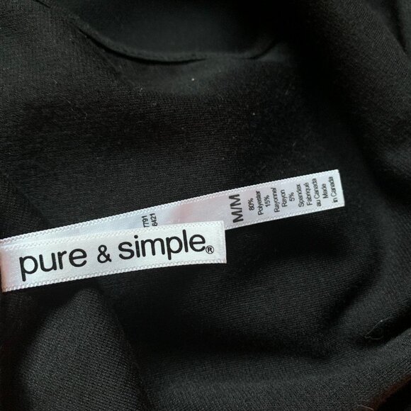 PURE AND SIMPLE - Black Peplum Tank Top with lace and back zip - Medium - Picture 9 of 10